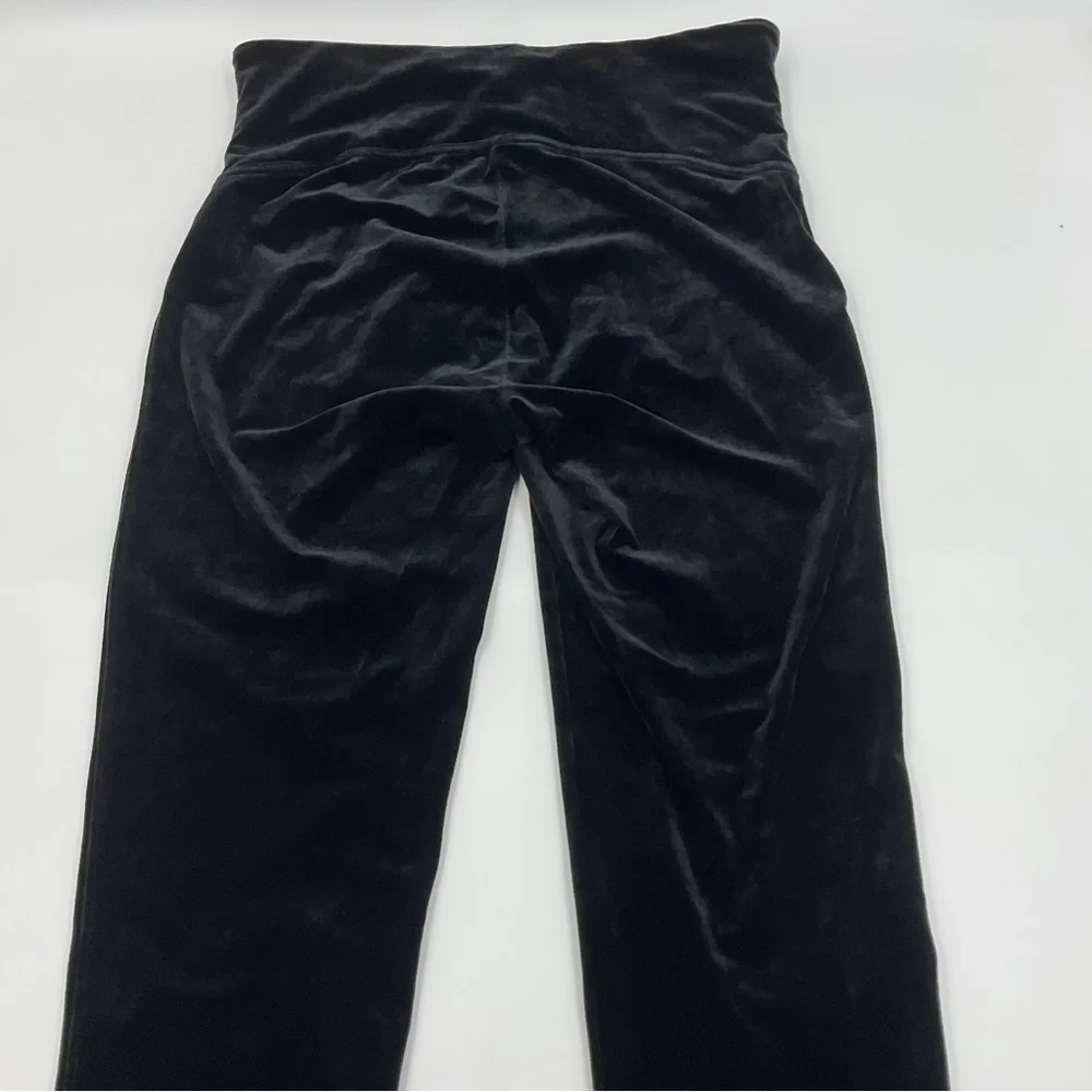 Spanx EUC Shiny Velvet High Waisted Leggings Black L Bodycon Holiday Shapewear - Picture 9 of 16